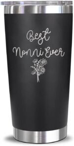 Best Nonni Ever Tumbler - Floral Nonni Mug - Nonni Mug - Gift For Nonni - Mother's Day Gift - Nonni Coffee Mug - Stainless Steel Tumbler 20Oz - Image 2