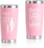 Birthday Gifts for Mom, Personalized Tumbler Engraved Merry Chrismas Present for Her,Women, Wife, Daughter, Sister - Thoughtful Gift Basket for Mothers Day,Pink - Image 2