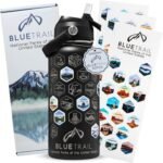 BlueTrail National Parks Water Bottle with Stickers - Image 2