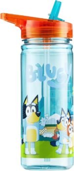 Bluey Kids Water Bottle with Straw 20 oz BPA Free Leak Proof Plastic Drink Bottle for Preschool Travel Sports Reusable Waterbottle Gifts for Kids - Image 2