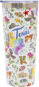 Boston International Rosanne Beck State Collection Stainless Steel Travel Tumbler with Lid, 22-Ounces, Texas - Image 2