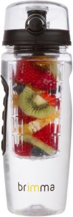 Brimma Fruit Infuser Water Bottle - 32 oz Large, Leakproof Plastic Fruit Infusion Water Bottle for Gym, Camping, and Travel - Image 2