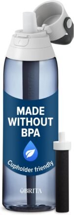 Brita Hard-Sided Plastic Premium Filtering Water Bottle, BPA-Free, Reusable, Replaces 300 Plastic Water Bottles, Filter Lasts 2 Months or 40 Gallons, Includes 1 Filter, Night Sky - 26 oz. - Image 2