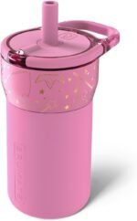 BrüMate Leap 12oz 100% Leakproof Kids Tumbler with Handle and Silicone Soft Straw | Drop Resistant Silicone Sleeve | For Kids 4+ | Insulated Stainless Steel | Cup Holder Friendly | 12oz (Princess) - Image 2