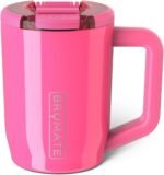 BrüMate Müv - 15oz 100% Leak Proof Insulated Coffee Mug with Handle & Lid - Stainless Steel Coffee Travel Mug - Double Walled Coffee Cup (Neon Pink) - Image 2