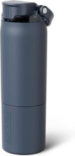 BrüMate Rise 25oz Water Bottle With 100% Leakproof Covered Silicone Straw | Insulated Stainless Steel Water Bottle | Fast Flow | Soft Sip Silicone Spout | Removable Straw | BPA-Free (Nightfall Blue) - Image 2