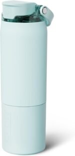 BrüMate Rise 25oz Water Bottle With 100% Leakproof Covered Silicone Straw | Insulated Stainless Steel Water Bottle With Removable Straw | Fast Flow | Soft Sip Silicone Spout | BPA-Free (Blue Agave) - Image 2