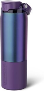 BrüMate Rise 25oz Water Bottle With 100% Leakproof Covered Silicone Straw | Insulated Stainless Steel Water Bottle With Removable Straw | Fast Flow | Soft Sip Silicone Spout | BPA-Free (Dark Aura) - Image 2