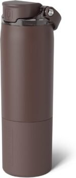 BrüMate Rise 25oz Water Bottle With 100% Leakproof Covered Silicone Straw | Insulated Stainless Steel Water Bottle With Removable Straw | Fast Flow | Soft Sip Silicone Spout | BPA-Free (Java) - Image 2