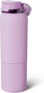 BrüMate Rise 25oz Water Bottle With 100% Leakproof Covered Silicone Straw | Insulated Stainless Steel Water Bottle With Removable Straw | Fast Flow | Soft Sip Silicone Spout | BPA-Free (Lavender) - Image 2