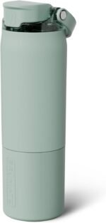BrüMate Rise 25oz Water Bottle With 100% Leakproof Covered Silicone Straw | Insulated Stainless Steel Water Bottle With Removable Straw | Fast Flow | Soft Sip Silicone Spout | BPA-Free (Sage) - Image 2