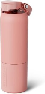 BrüMate Rise 25oz Water Bottle with Covered Silicone Straw | 100% Leakproof Insulated Water Bottle | Cup Holder Friendly Base | 25oz (Guava) - Image 2