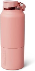 BrüMate Rise 35oz Water Bottle With 100% Leakproof Covered Silicone Straw | Insulated Stainless Steel Water Bottle With Removable Straw | Fast Flow | Soft Sip Silicone Spout | BPA-Free (Guava) - Image 2