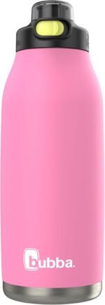 Bubba Radiant Stainless Steel Water Bottle with Push-Button Chug Lid 40oz, Rubberized Azalea - Image 2