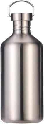 CDJ 68 oz Single Walled Stainless Steel Leak Proof Sports Water Bottle 18/8(304) metal water bottle for Cyclists, Runners, Hikers, Beach Goers, Picnics, Camping - BPA Free - Image 2