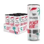 CELSIUS Sparkling Peach Vibe, Functional Essential Energy Drink 12 Fl Oz (Pack of 12) - Image 2