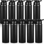 CHENGU 4 Pcs Aluminum Water Bottle 25oz Aluminum Reusable Bottles Lightweight Snap Lid Sports Water Multipack Easy Carry Leak Proof Travel for Gym Camping Hiking Outdoor Fishing (Black) - Image 2