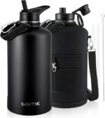 COKTIK 128oz Gallon Water Bottle - Triple Insulated Stainless Steel Flask, 48hr Cold Retention, Leakproof & BPA-Free, Large Water Jug for Gym, Hiking, Camping, Outdoor Sports(Midnight) - Image 2