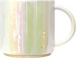COLLECTIVE HOME - Ceramic Coffee Mug, Iridescent Finish Cups, Personalized Lowercase Embossed Lettering, Lustrous Multicolored Finish, Ideal for Unique Gifts (j) - Image 2