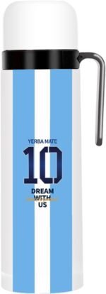 CUOPRU Double Wall Stainless Steel Vacuum Insulated Bottle for Yerba Mate, Coffee, Water, Tea, 32oz, BPA Free, Argentina Captain NO.10 Style - Image 2