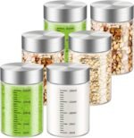 CWHHRN 8 Oz Glass Juice Bottles, 6 Pack Glass Bottles with Lids, BPA Free, Borosilicate Glass, Leak Proof Lids for Juicing, Smoothies, Water Bottles, Food Storage, Shaker Bottles - Image 2