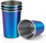 Cafezi 16 oz Stainless Steel Cups 4 Pack, Stackable Metal Drinking Glasses, Unbreakable & Shatterproof Pint Tumblers, BPA Free for Home, Bar, Restaurant, Party, Travel, Camping, Outdoors - Image 2