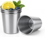 Cafezi 8 oz Stainless Steel Cups 4 Pack, Stackable Metal Drinking Glasses, Unbreakable & Shatterproof Mini Tumblers, BPA Free for Home, Bar, Restaurant, Party, Travel, Camping, Outdoors - Image 2