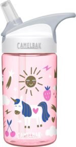 CamelBak Eddy Kids Big Bite Valve Straw Water Bottle Unicorn Party, 12oz - Image 2
