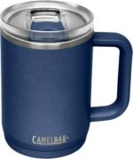 CamelBak Thrive Leak-Proof 16 oz Mug, Insulated Stainless Steel - For travel, coffee, tea, hot beverages - Spill Proof - Cup-holder Compatible, Navy - Image 2
