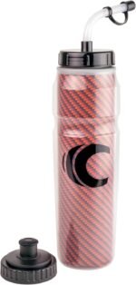 Cannon Sports 28oz Insulated Squeeze Water Bottle with Straw, Leak Proof Lids, 2 lids (Straw and Squeeze), Double Wall Insulation, Wide Mouth, BPA-Free (Orange) - Image 2