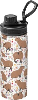 Capybara Gifts Capybara Cup Mug Kawaii Water Bottle Stainless Steel Vacuum Insulated Bottle for Hot or Cold Drinks Adorable Travel Mug - Image 2