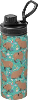 Capybara Gifts Capybara Water Bottle Birthday Gifts Stainless Steel Vacuum Insulated Bottle for Hot or Cold Drinks Adorable Travel Mug, Blue - Image 2