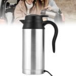 Car Electric Kettle, 750ml 12V Car Stainless Steel Cigarette Lighter Heating Kettle, Electric Travel Bottle, for Heating Water Coffee Milk Tea - Image 2