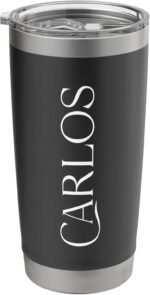Carlos Personalized Name Travel Mug Stainless Steel Insulated Tumbler - Image 2