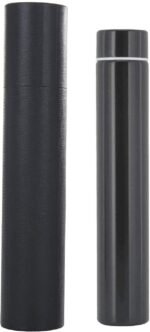 ChezMax Slim Thin Stainless Steel Vacuum Insulated Water Bottle Leak Proof Eco-Friendly Travel Cup Sports Drink Bottle 8.8OZ Black - Image 2