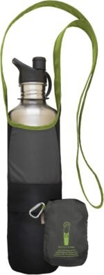 ChicoBag rePETe Water Bottle Sling | Recycled Water Bottle Carrier with Strap | Eco Friendly | Limestone - Image 2