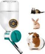 Choco Nose No-Drip Water Bottle Feeder for Guinea Pigs, Hamsters, Bunnies, Ferrets, & Small Pets, 10.2 fl.oz, 300ml - Easy to Install in Cages/Crates, US Patented Leakproof Nozzle 10mm, Green (C128) - Image 2