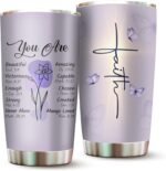 Christian Gifts for Women Faith - Christian Tumblers for Mothers Day Bible Gift - Christian Tumbler Religious Gifts Spiritual Encouragement Inspirational Gift for Women Stainless Steel Tumbler 20oz - Image 2