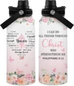 Christian Gifts for Women - You Are Gifts Baptism Tumbler - Inspirational Religious Birthday Presents for Women - Catholic Spiritual Faith Bible Verse Presents Water Bottle for Girl 32oz - Image 2