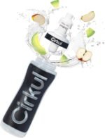 Cirkul 22oz. Black Plastic Grip Squeeze Water Bottle & Sport Lid, BPA-Free, Non-Slip Design for Gym, Biking & Sports with Flavor Cartridge Included (FitSip Mixed Berry) - Image 2