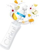 Cirkul 22oz. White Plastic Grip Squeeze Water Bottle & Sport Lid, BPA-Free, Non-Slip Design for Gym, Biking & Sports with Flavor Cartridge Included (FitSip Mixed Berry) - Image 2