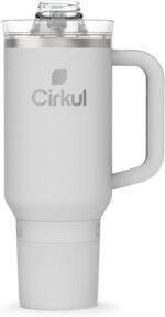 Cirkul Light Gray All-Day StrawSip™ Tumbler - 40oz Gray Stainless Steel Tumbler, Flavor Cartridges Not Included - Image 2