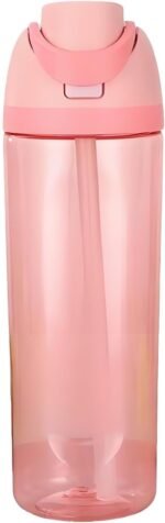 Clear Plastic Water Bottle with Straw, BPA-Free Sports Water Bottle, Great for Travel, Sports, work, shopping，20 Oz - Image 2