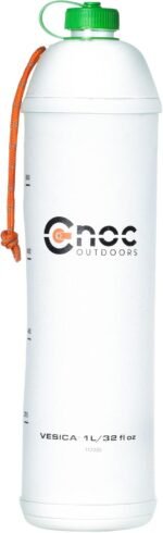 Cnoc Outdoors Vesica Collapsible Water Bottle, Narrow Mouth Green, 28mm Thread, Sawyer Compatible - Image 2