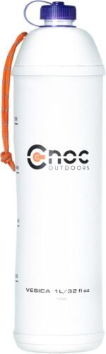 Cnoc Outdoors Vesica Collapsible Water Bottle, Narrow Mouth Purple, 28mm Thread, Sawyer Compatible - Image 2