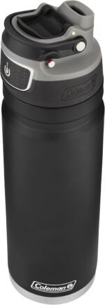 Coleman Autoseal FreeFlow Stainless Steel Water Bottle, Black, 24oz - Image 2