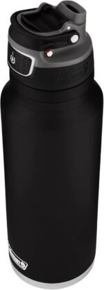 Coleman Autoseal FreeFlow Stainless Steel Water Bottle, Black, 40 oz - Image 2