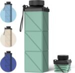 Collapsible Water Bottle, 2nd Generation Leakproof BPA-Free Travel 24.3oz(720ml), Lightweight Reusable, Portable for Travel Cycling Gym Camping Sports, Green - Image 2