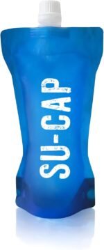 Collapsible Water Bottle – BPA Free, Foldable Sports Bottle for Hiking, Travel, Gym, Leakproof Lightweight Reusable Bottle with Carabiner – Eco-Friendly (15.21oz- 450 ml) (blue) - Image 2