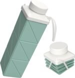 Collapsible Water Bottles 24.3oz, Foldable Travel Water Bottle, Portable & Lightweight, Leakproof & Reusable for Traveling Camping Hiking Yoga Sports Outdoor School Office, 1 Pack, Green - Image 2
